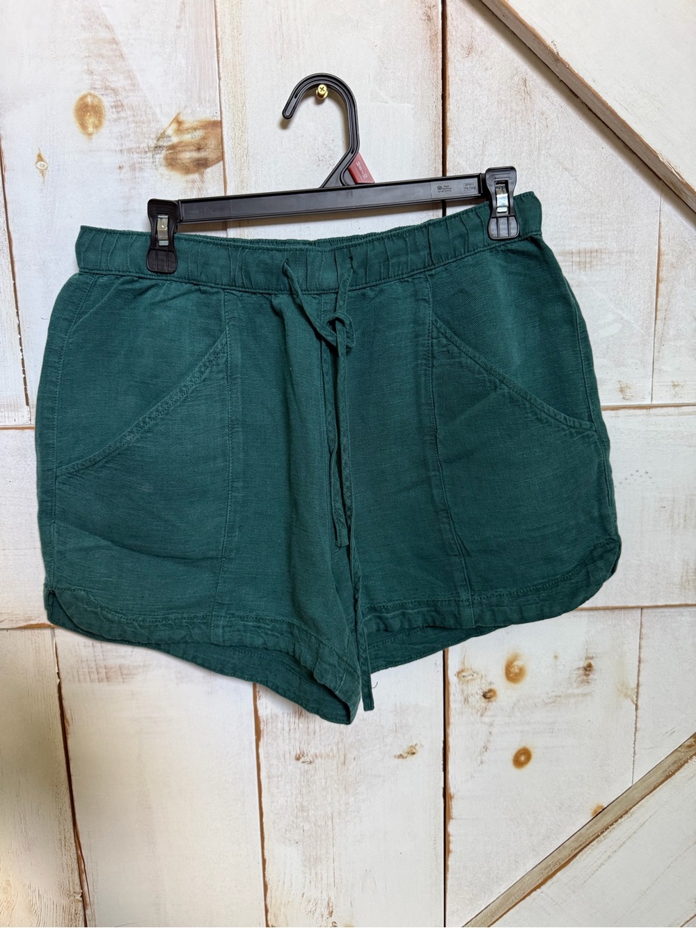 C&C California Forest Green Drawstring Pull-On Bermuda Shorts